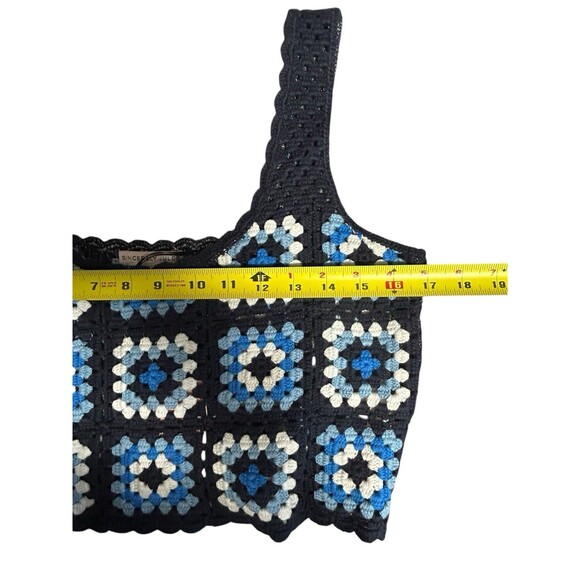 Sincerely Jules Crochet Crop Top Women Sm Boho Granny‎ Squares Cottagecore Fairy - Picture 5 of 10